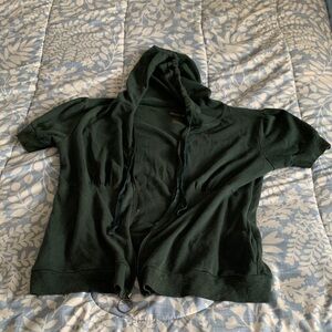 Mossimo Supply Co. Forest Green Short Sleeve Hoodie